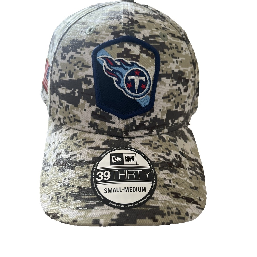 Tennessee Titans New Era Salute To Service Stretch Hat Cap 39THIRTY S/M Camo NWT